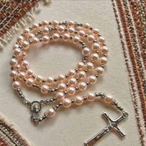 Rosary - peachy pink