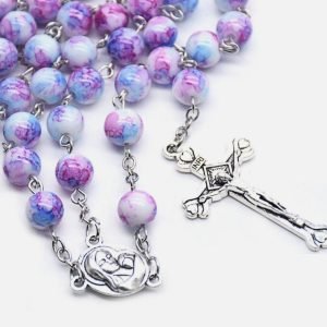 Rosary - marbled purple